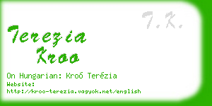 terezia kroo business card