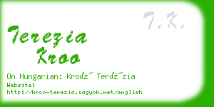 terezia kroo business card